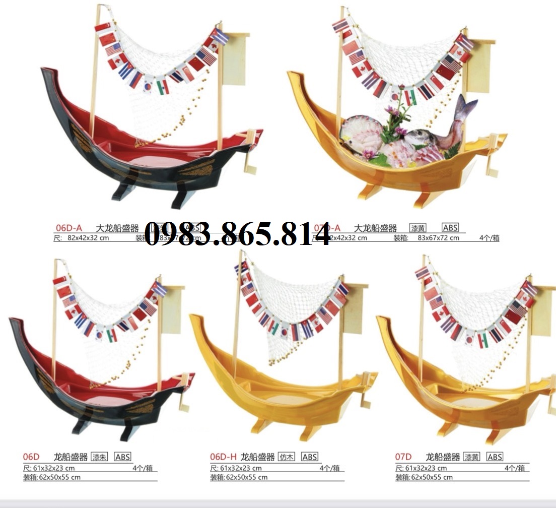 Thuyền sushi, thuyền nhựa nhật, thuyền nhựa nhà hàng nhật, thuyền nhựa trang trí